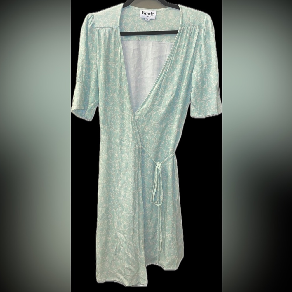 Rouge Paris Floral Wrap Midi Dress Green